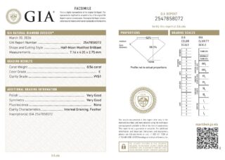 0.560 HALF MOON E VVS1